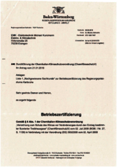 Betriebszertifizierung Kältetechnik